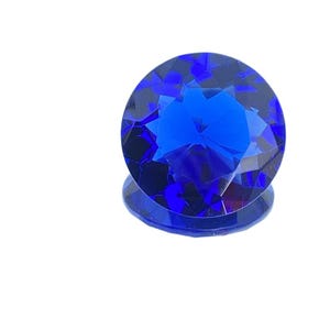 Lab Created Blue Sapphire - Round Shape - Faceted Cut - Loose Gemstone for Ring, Pendant & Jewelry Making -