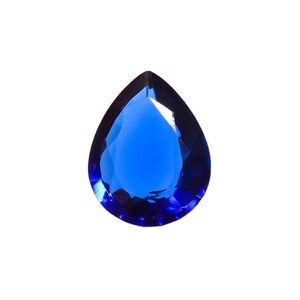 Lab Created Blue Sapphire - Pear Shape - Faceted Cut - Loose Gemstone for Ring, Pendant & Jewelry Making - 22X17X10