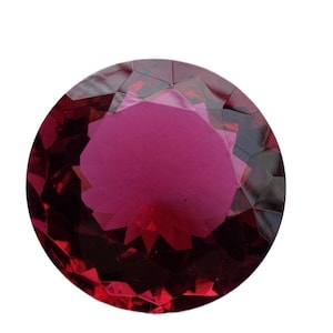 Lab Created Red Ruby - Round Shape - Faceted Cut - Loose Gemstone for Ring, Pendant & Jewelry Making -