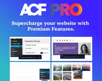 ACF Pro GPL: Plugin WordPress per campi personalizzati avanzati (download immediato)