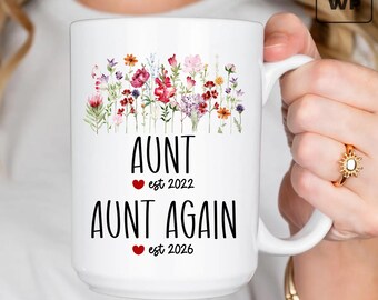 Personalized Aunt Mug, Custom Aunt Again Est Mug M0003