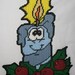 Happy Christmas Candle Plastic canvas Pattern