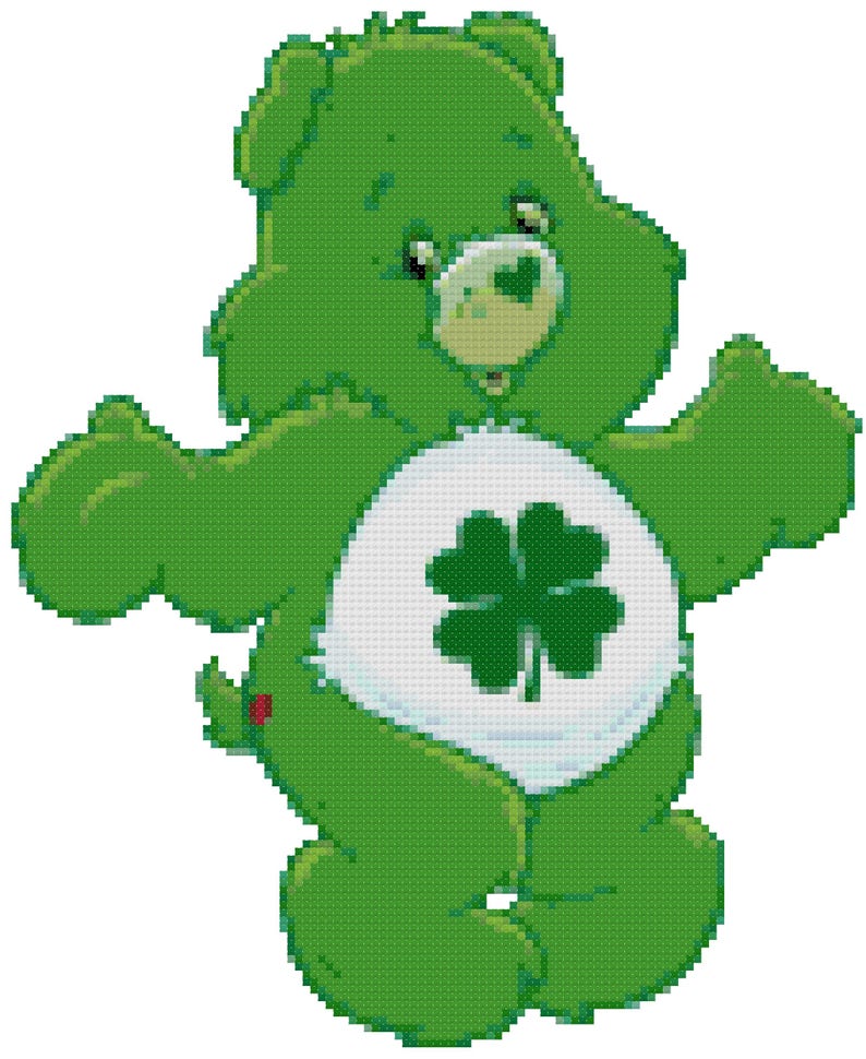 Good Luck Bear cross stitch pattern