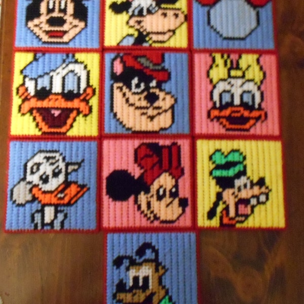 Mickey Mouse Club House Match Game Plastic Canvas Pattern