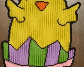 Easter Chick 1 Plastic Canvas Pattern
