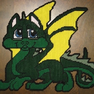 Baby Dragon Plastic Canvas Pattern