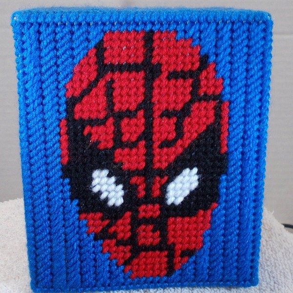 Spiderman 2 Tissue Box Cover Plastic Canvas Pattern