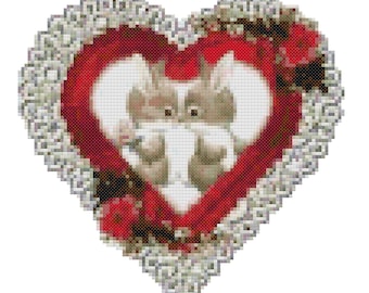 A Bunny Valentine Cross Stitch Pattern