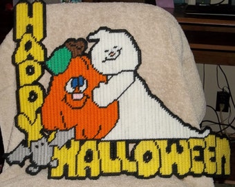 Happy Halloween Plastic Canvas Pattern