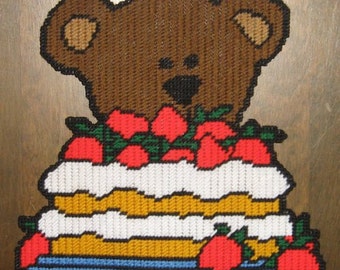 Treat Time Bear Plastic Canvas Pattern