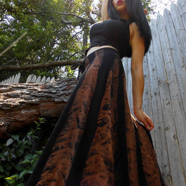 Steampunk-Tribal Goth böhmischen Post-apokalyptischen Boho Zombie Maxi Rock dekonstruiert
