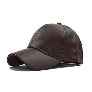 Handmade Leather Cap – Vintage Style Genuine Leather Cap for Men & Women – Adjustable Unisex Leather Cap