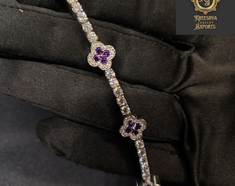 モアッサナイト テニスブレスレット VVS モアッサナイトブレスレット、モアッサナイトブレスレット スターリングシルバー テニスチェーン 輝くダイヤモンド 記念日ギフト