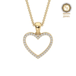 3 CT Moissanite Heart Pendant Necklace: Sterling Silver Minimalist Jewelry