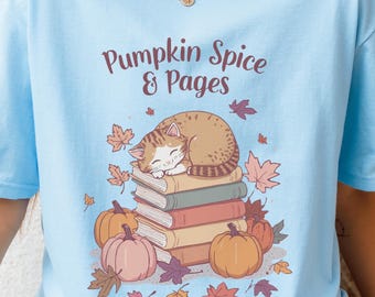 Pumpkin Spice and Pages T-Shirt | T-Shirt