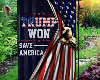 Trump Won Save America Flag – Trump 2024 Garden Flag