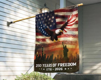 250th Anniversary American Flag | Eagle, Statue of Liberty Garden Flag