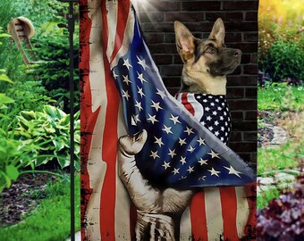 Personalized Photo Dog Flag American Flag 4th Of July Decoration Outdoor Garden Flag