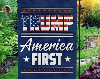 Trump America First 45th President Flag Keep America First Flag Outdoor Decorative Garden Flag