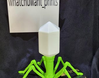 Dispensador de caramelos de bacteriófago: juguete con virus