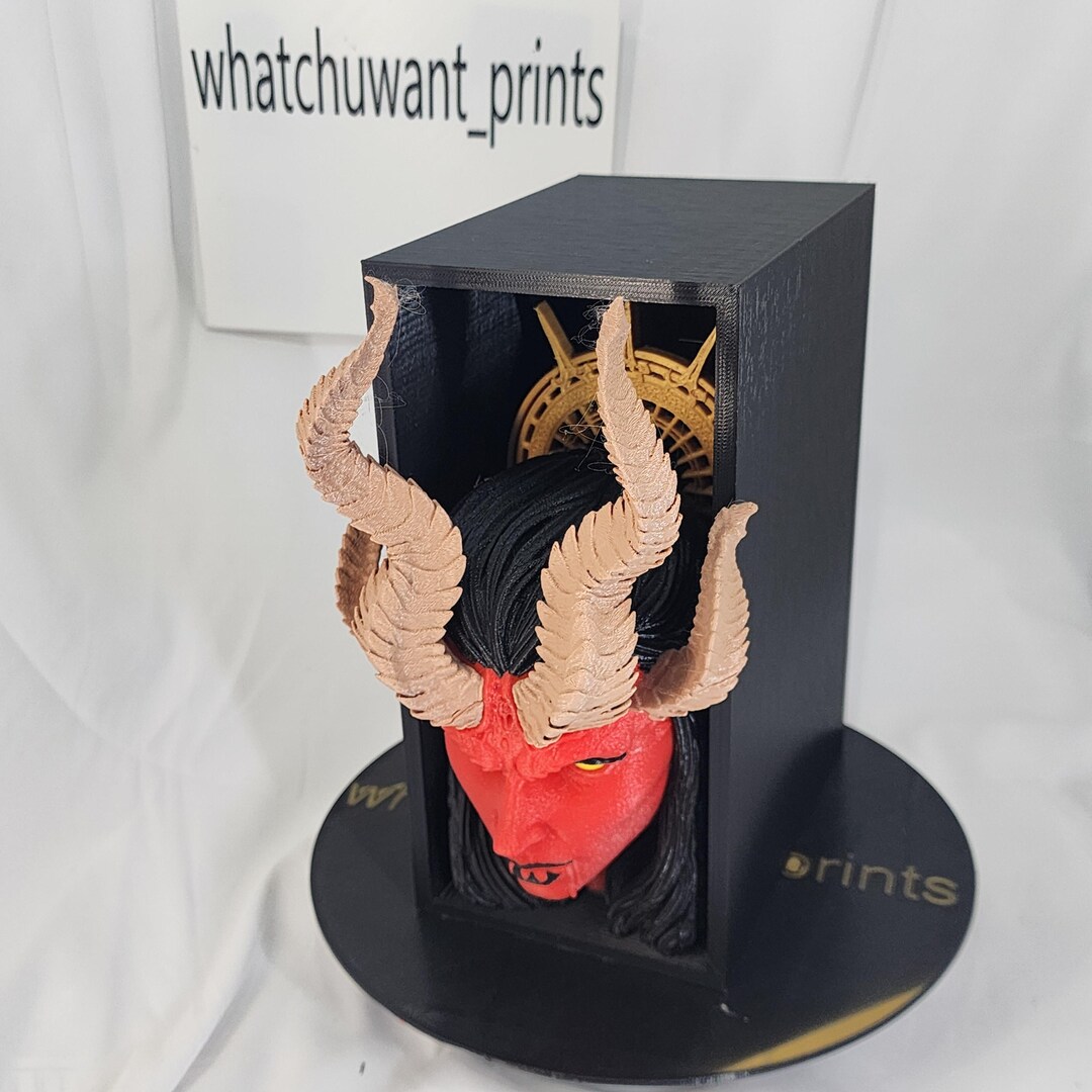 Mini Devil Insert Image Devil Woman Bookshelf Insert - Etsy