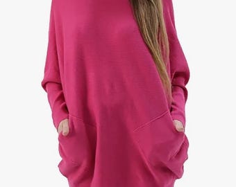 Ladies Italian Knitted Oversized Batwing Jumper Plait Back Angora Wool Top Plus size Clothing Women Jumper Ladies Sweater One Size 8-20