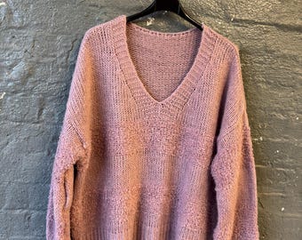 Oversized Chunky Knit V Neck Sweater Women’s Loose Fit Jumper Winter Pullover Plus size Clothing Women Jumper Ladies Sweater  OneSize 10-20
