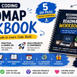 Anfänger-Coding Road Map Workbook, lernen Sie, wie man in einem Projekt beginnt