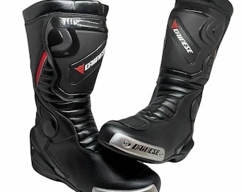 ZEXTA SPORTS Custom Handmade Motorcycle Racing Boots | Armored Leather Moto Shoes with Steel Toe & Shin Protection | Free Worldwide Shipping