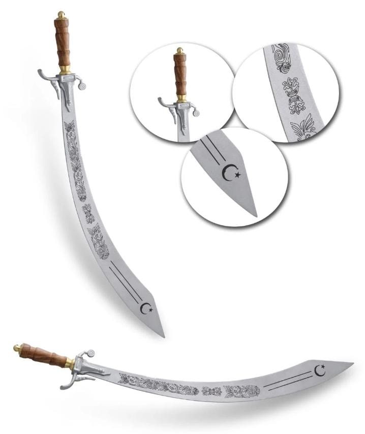 シミター トライバル ベリーダンス 初心者用剣 シルバーブレード 木製