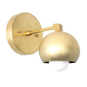 Vintage Brass Wall Sconce Light – Modern Industrial Wall Lamp – Handmade Mid Century Wall Lighting Fixture – Candleighto Accent Light