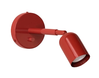 Handmade Red Brass Wall Sconce | Mid-Century Modern Accent Light