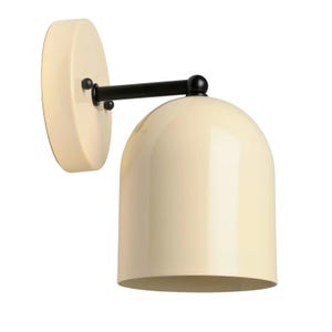 Candleighto Cream Brass Wall Sconce Light | Modern Vintage Midnight Bell Fixture | Handcrafted Indoor Lighting for Bedroom, Hallway Entryway