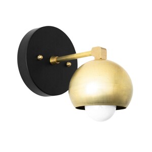 Vintage Brass Wall Sconce Light – Modern Industrial Wall Lamp – Handmade Mid Century Wall Lighting Fixture – Candleighto Accent Light