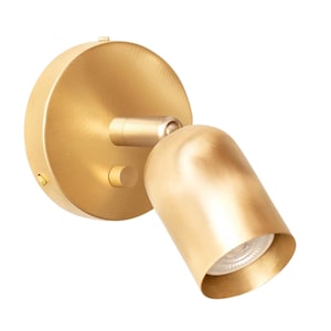 Polished Brass Wall Sconce | Handmade Mid Century Accent Light | Modern Capsule Lamp | Luxe Sculptural Lighting