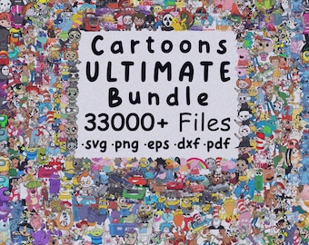 33000+ Cartoon SVG Mega Bundle: Characters for Cricut (Digital Download)