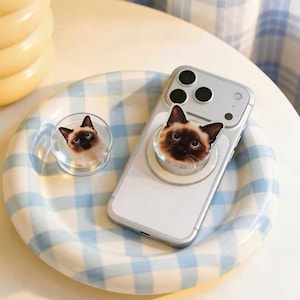 ペットの写真入りカスタムMagSafeスマホグリップ、パーソナライズされたアクリルスタンド、スマホ・Kindleアクセサリー、母の日／犬好き／ペットメモリアルギフト