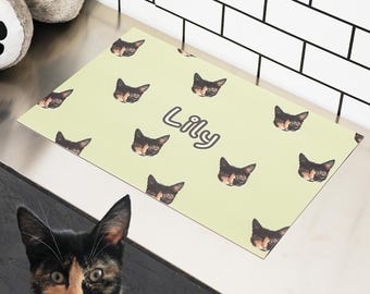 Benutzerdefinierte Haustier Foto Porträt Tischsets, personalisierte Katzen- / Hunde-Tischsets, Haustierfütterung / rutschfeste / wasserdichte Lebensmittelmatte, Haustier Geburtstagsgeschenk