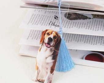 Custom Pet Photo Bookmark：Personalized Dog Cat Bookmark,Graduation Gift for Book Readers,Pet Memorial Gift for Pet Lovers