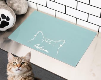 Custom Pet Portrait Placemats,Custom Dog Cat Placemats,Pet Feeding Mats, Non-Slip Dog Food Mat,Personal Pet Birthday Gift,Gift for Dog Owner