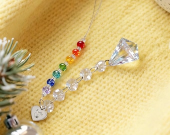 Personalized  Rainbow Bridge Sun catcher: Custom Crystal Prism Gift with Pet Name/Photo, Pet memorial for Dog Cat Lovers