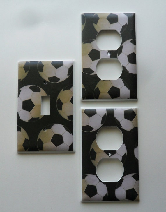Items similar to Sports Soccer Light Switch & Outlet Covers Plates Set