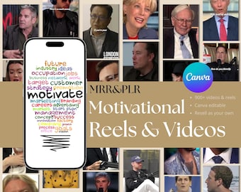 Pacchetto di oltre 900 video motivazionali virali / Instagram Reels, TikTok e YouTube Shorts / Contenuti digitali PLR+MRR / Pacchetto social media pronto per la pubblicazione