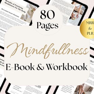 Mindfulness Journal Workbook | Canva Template | PLR + MRR Resell Rights | Spiritual Growth Tool & Lead Magnet for Coaches