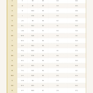 Tabla de conversión de tallas de anillos imprimible / Tallas de anillos de EE. UU., Reino Unido, UE y Asia / Guía de medición de anillos / Descarga instantánea / Tamaño A4 o Carta de EE. UU.