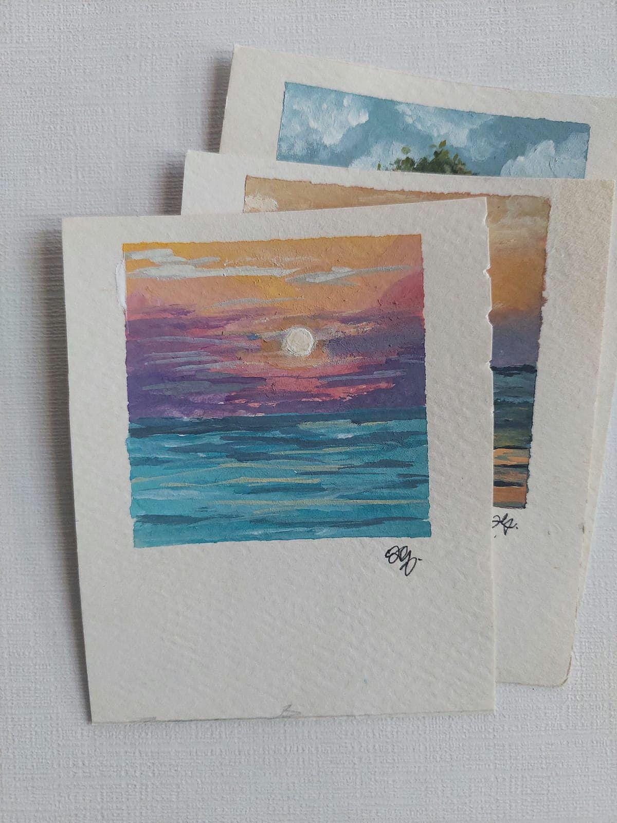 Watercolor Polaroid Drawing Polaroid Painting Paper Aesthetic Easy