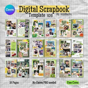 Digital Scrapbook Template 103: Photo Collage, Memory Journal l Paper by WeTransfer l Canva