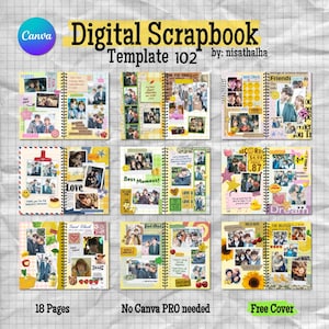 Digital Scrapbook Template 102: Photo Collage, Memory Journal l Paper by WeTransfer l Canva