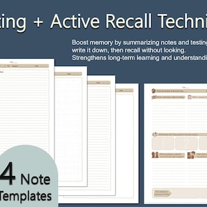 Active Recall Study Planner | Textbook Mastery System | Printable ...