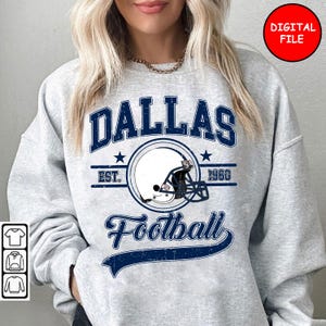 Dallas Football Retro 1960 PNG, Vintage Game Day Helmet Design, Distressed Dallas Team Shirt Digital Download